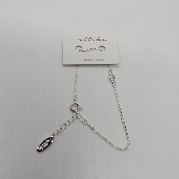 NWT Ettika stone solo bracelet silver plated cubic zirconia - Picture 1 of 6